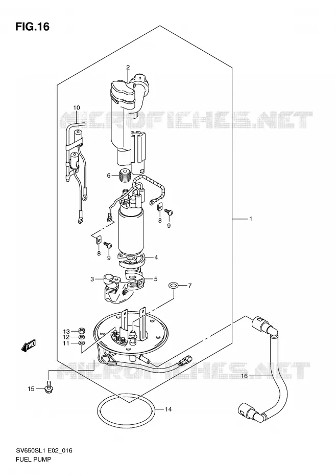 BENZINE POMP Suzuki MOTO 650 SV 2011  SV650SAL1(E2)