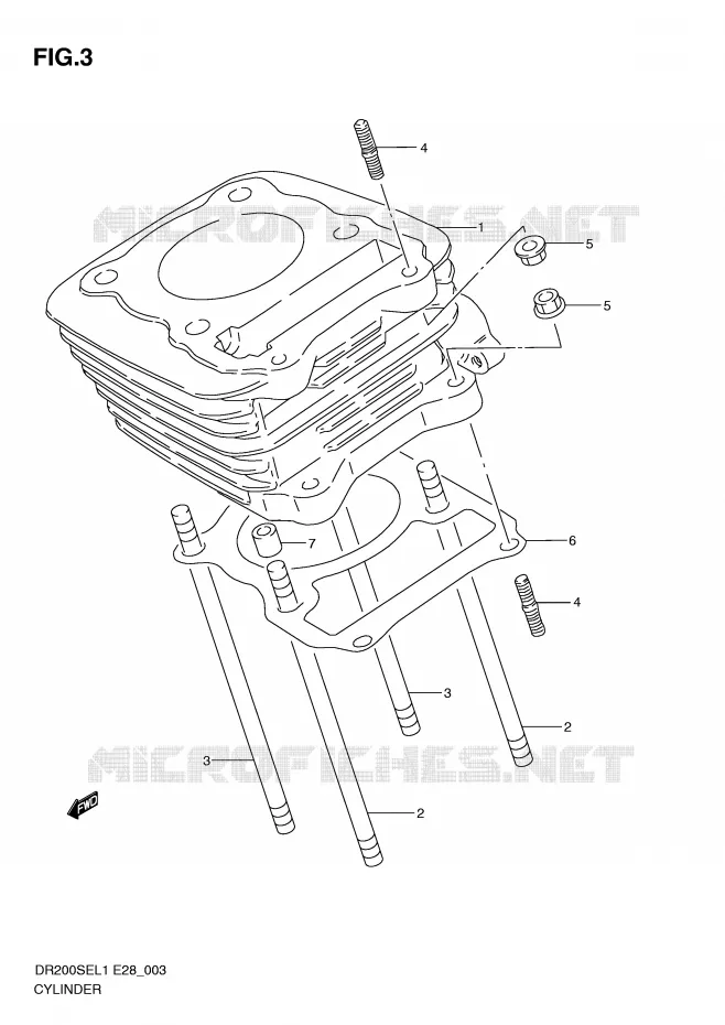 CILINDER Suzuki MOTO 200 DR 2011  DR200SEL1(E28)
