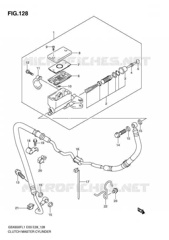 CLUTCH HOOFDREMCILINDER Suzuki MOTO 650 GSX-F 2011  GSX650FL1(E3/E28)