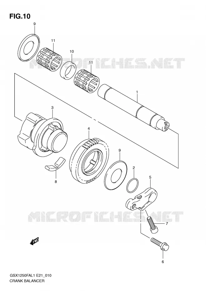 CRANK BALANCER Suzuki MOTO 1250 GSX-F 2012  GSX1250FAL1(E21)