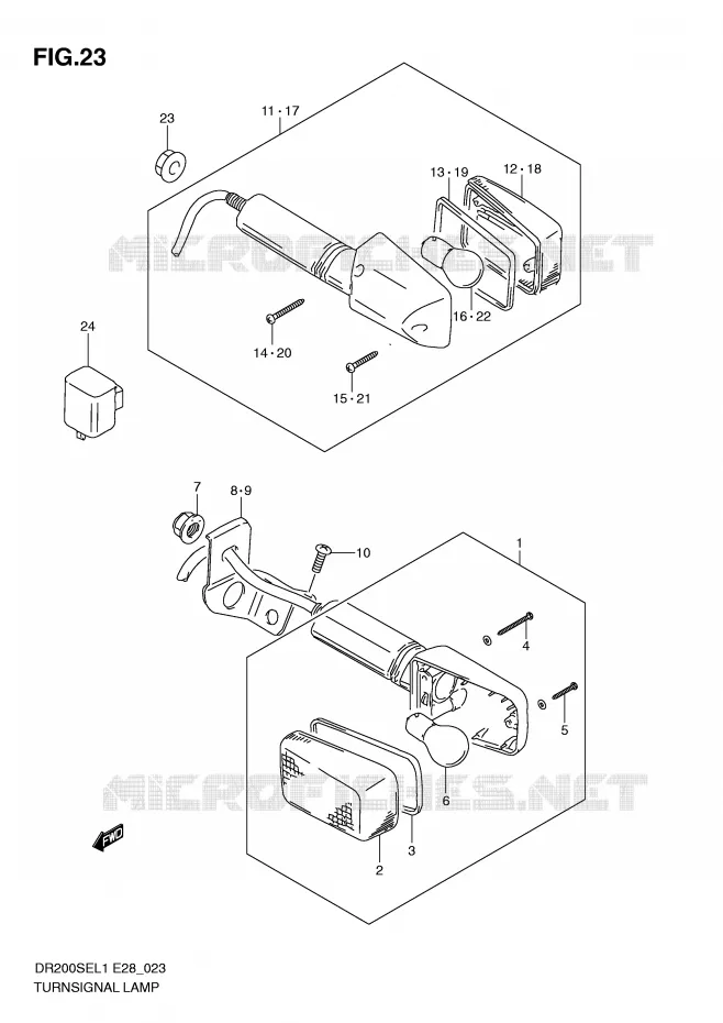 INDICATOREN Suzuki MOTO 200 DR 2011  DR200SEL1(E28)