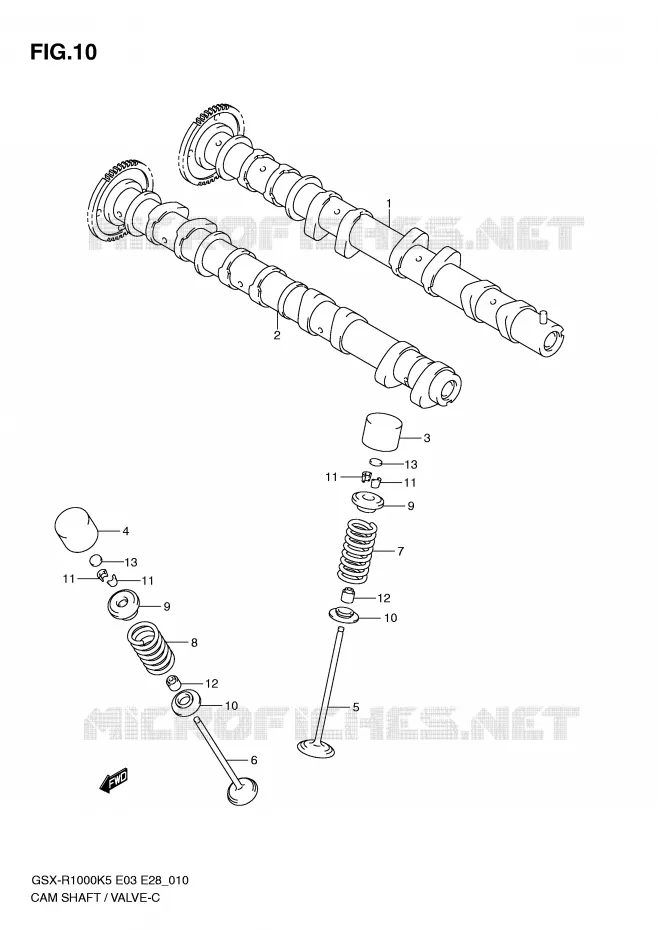 NOKKENAS - VALVES Suzuki MOTO 1000 GSX-R 2005  GSX-R1000 K5 (E33)
