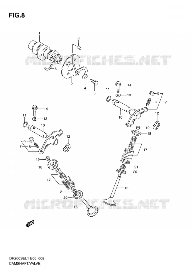 NOKKENAS - VALVES Suzuki MOTO 200 DR 2011  DR200SEL1(E6)