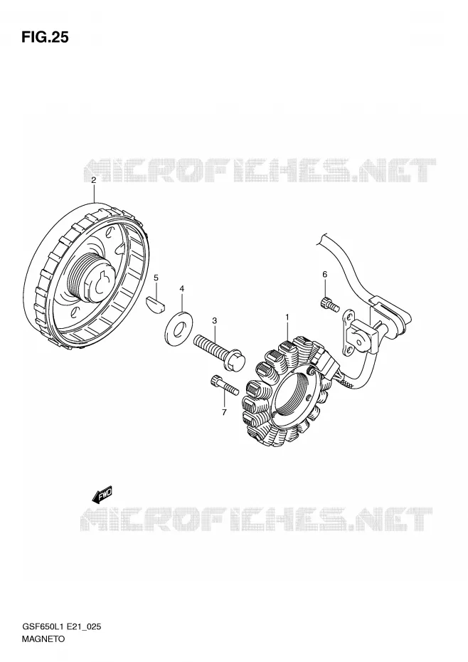 ONTSTEKING Suzuki MOTO 650 BANDIT 2011  GSF650SUAL1(E21)