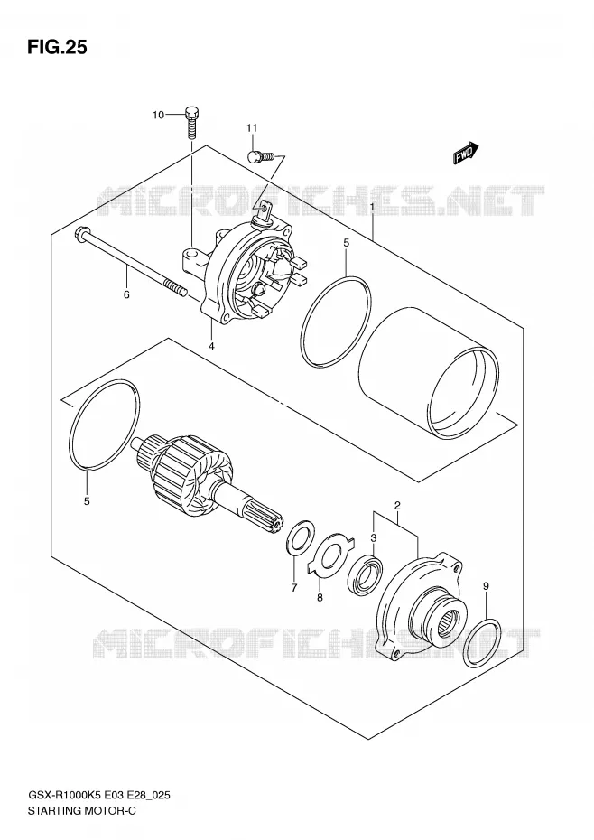 STARTMOTOR Suzuki MOTO 1000 GSX-R 2006  GSX-R1000 K6(E33)