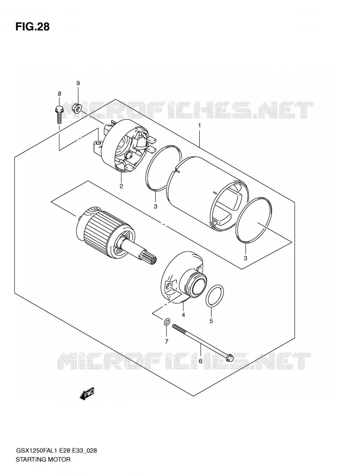 STARTMOTOR Suzuki MOTO 1250 GSX-F 2011  GSX1250FAL1(E28)