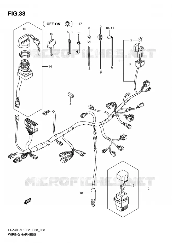 BEDRADING (LT-Z400ZL1 E33) Suzuki QUAD 400 QUADSPORT 2011  LT-Z400ZL1(E28/E33)