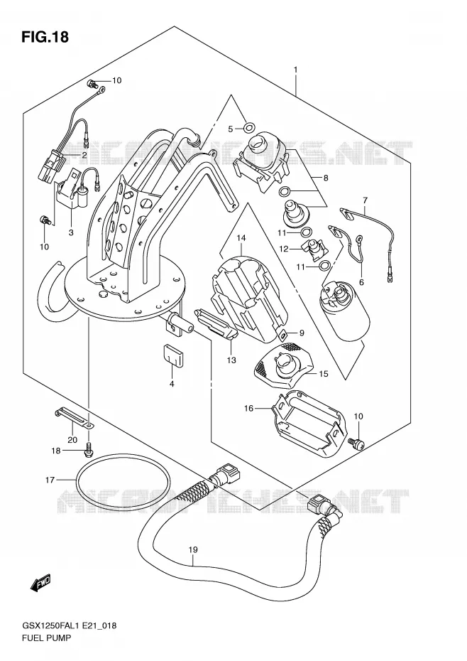 BENZINE POMP Suzuki MOTO 1250 GSX-F 2012  GSX1250FAL1(E21)
