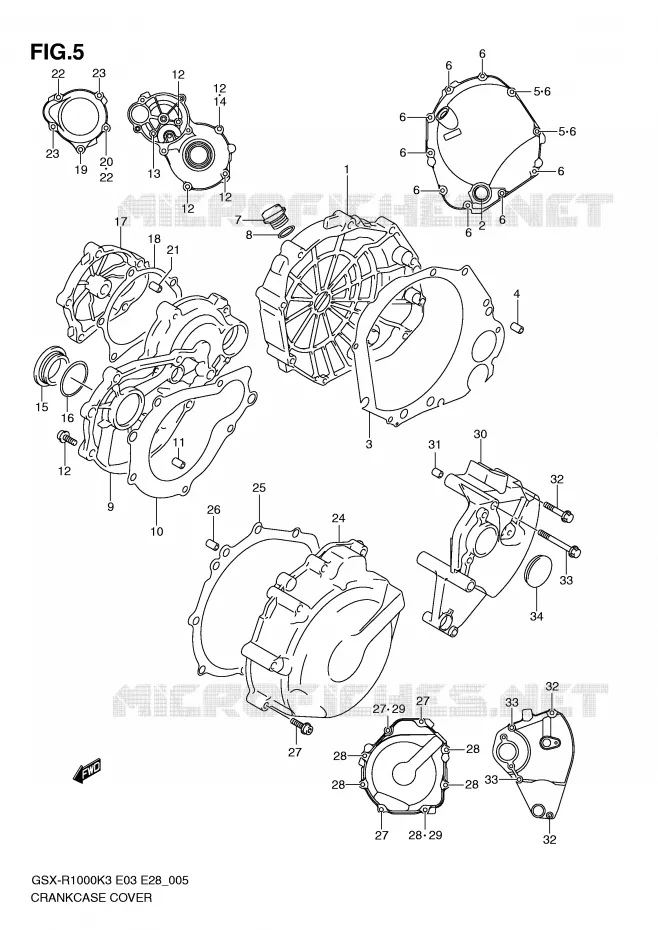 CASING Suzuki MOTO 1000 GSX-R 2004  GSX-R1000ZK4(E3/E28)