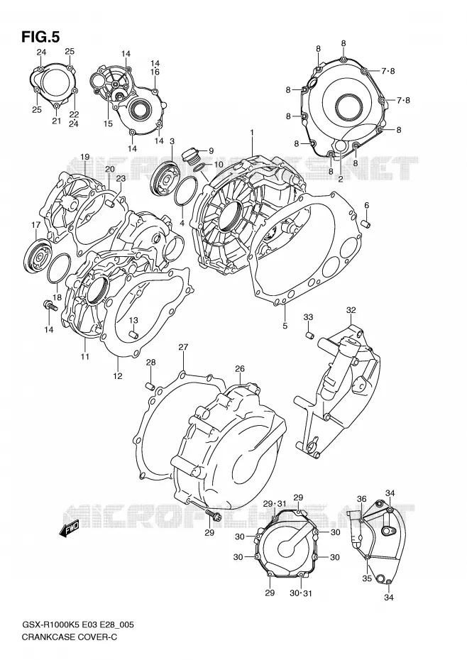 CASING Suzuki MOTO 1000 GSX-R 2005  GSX-R1000 K5 (E33)