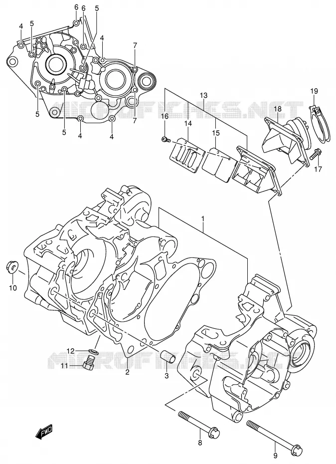 CASING Suzuki MOTO 125 RM 2002  RM125 K2 (E02,E04,E24)