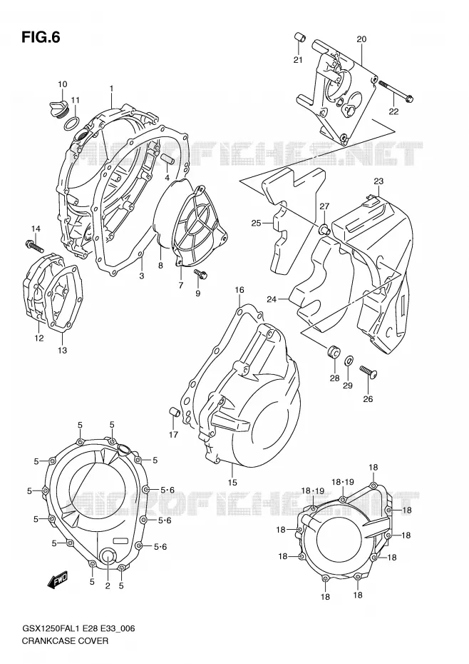CASING Suzuki MOTO 1250 GSX-F 2011  GSX1250FAL1(E28)