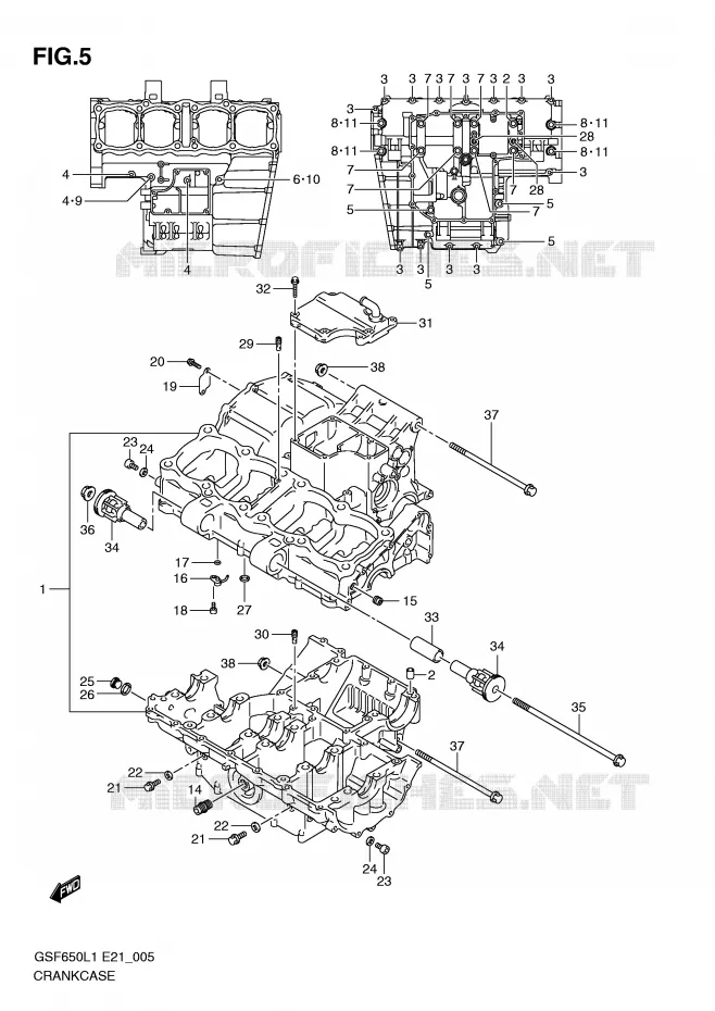 CASING Suzuki MOTO 650 BANDIT 2011  GSF650L1(E21)