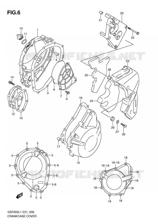 CASING Suzuki MOTO 650 BANDIT 2011  GSF650SUL1(E21)