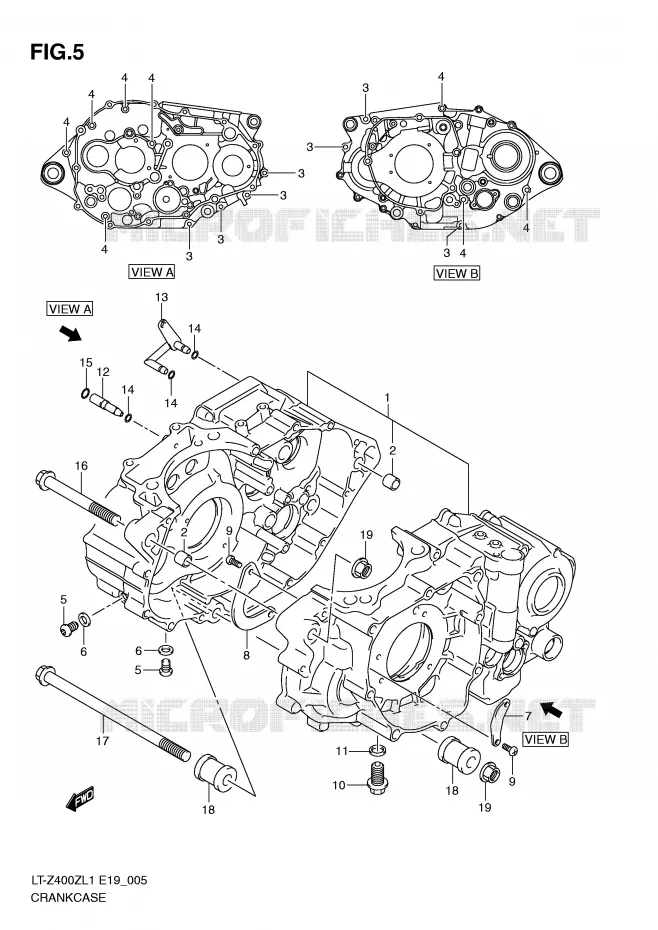 CASING Suzuki QUAD 400 QUADSPORT 2011  LT-Z400L1(E19)