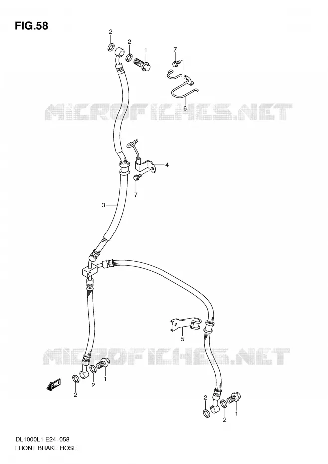 FRONT REMSLANG Suzuki MOTO 1000 V-STROM 2011  DL1000L1(E24)
