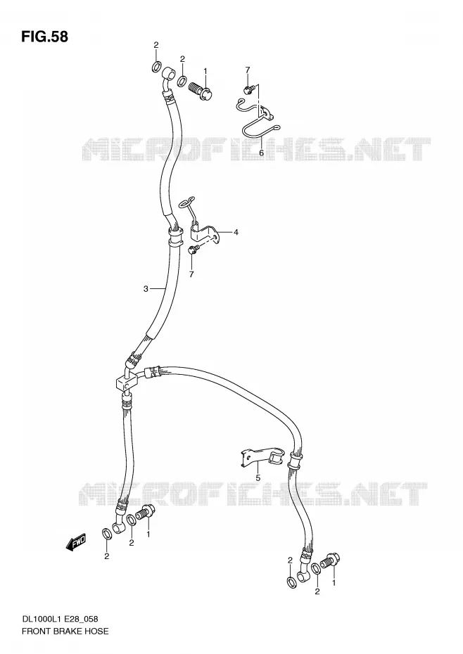 FRONT REMSLANG Suzuki MOTO 1000 V-STROM 2011  DL1000L1(E28)