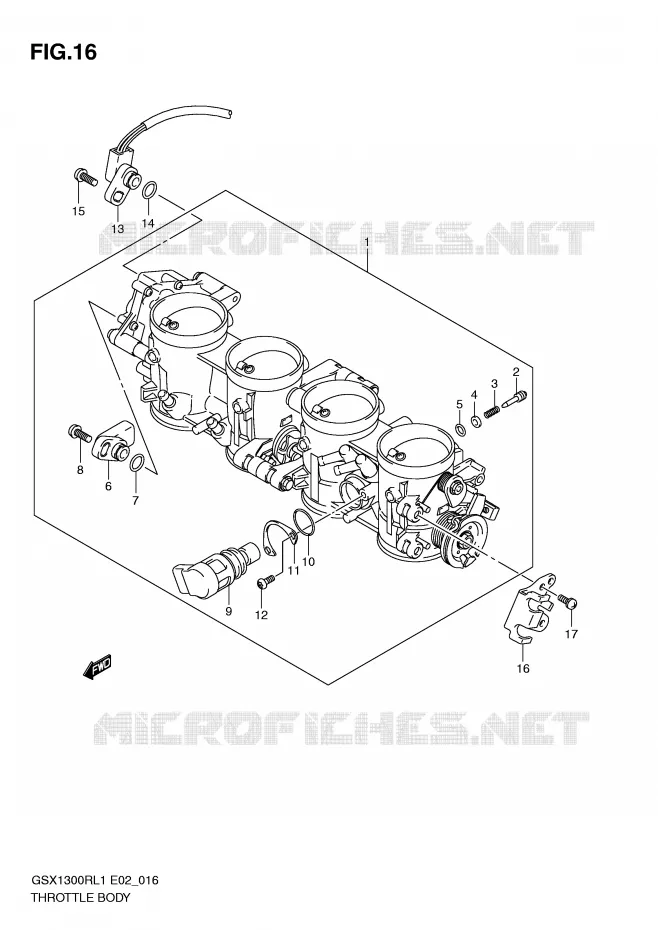 GASKLEPHUIS (GSX1300RL1 E24) Suzuki MOTO 1300 HAYABUSA 2011  GSX1300RL1(E2)