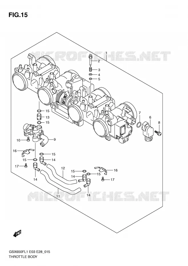 GASKLEPHUIS (GSX650FAL1 E28) Suzuki MOTO 650 GSX-F 2011  GSX650FAL1(E3/E28)