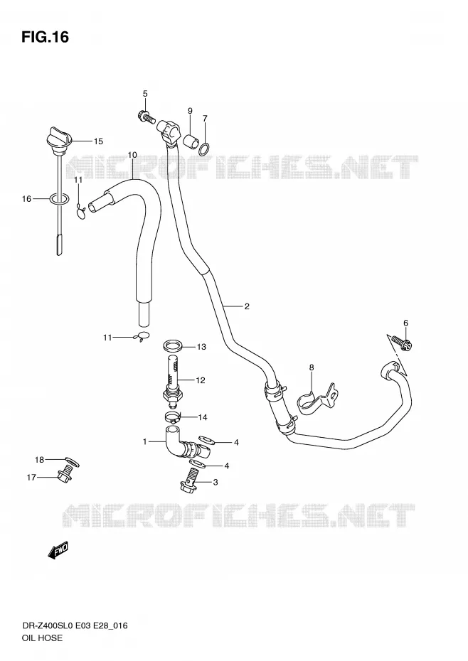 OLIE SLANG Suzuki MOTO 400 DR-Z 2010  DR-Z400SL0(E3/E28)