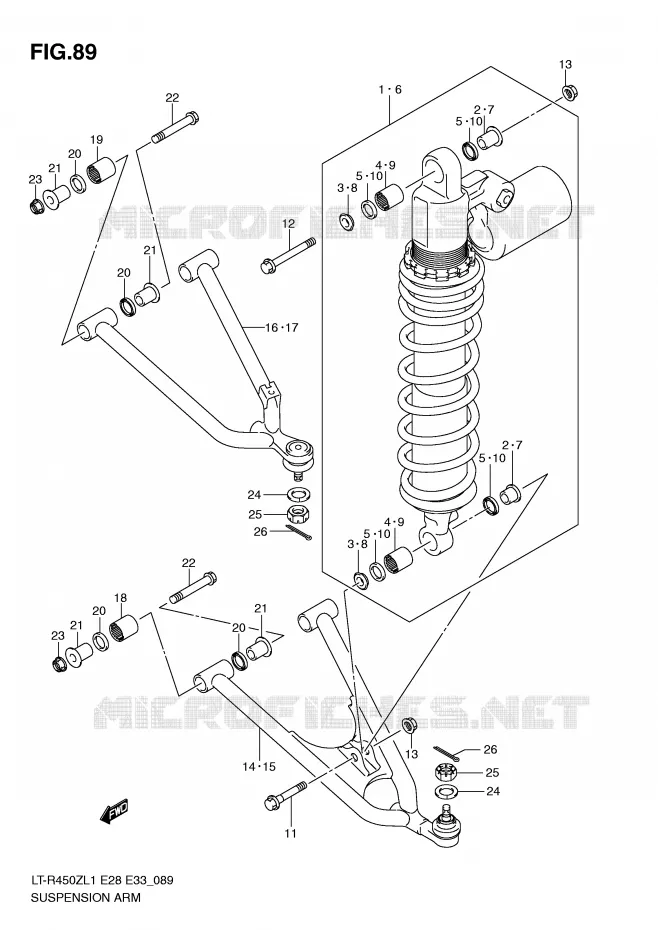 SCHORSING ARM (LT-R450ZL1 E33) Suzuki QUAD 450 QUADRACER 2011  LT-R450ZL1(E28/E33)
