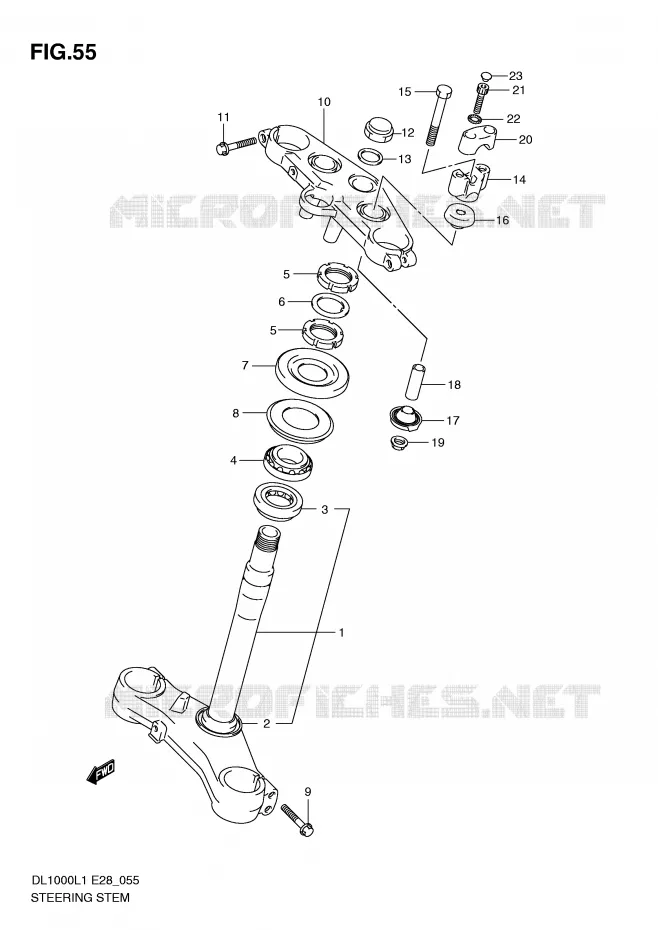 STUURKOLOM Suzuki MOTO 1000 V-STROM 2011  DL1000L1(E28)