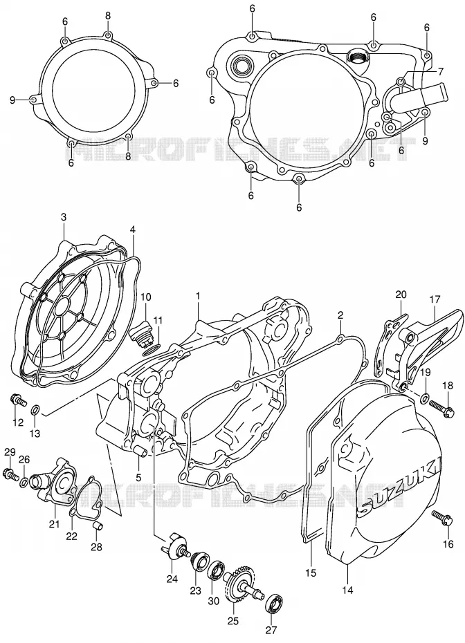 WATER POMPHUIS Suzuki MOTO 125 RM 2002  RM125 K2 (E02,E04,E24)