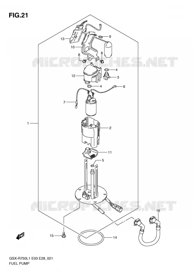 BENZINE POMP Suzuki MOTO 750 GSX-R 2011  GSX-R750L1(E3)