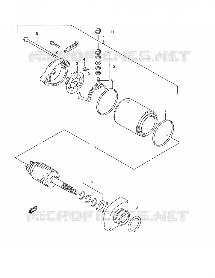 STARTMOTOR Suzuki QUAD 500 VINSON 2002  LT-F500FK2(E24)