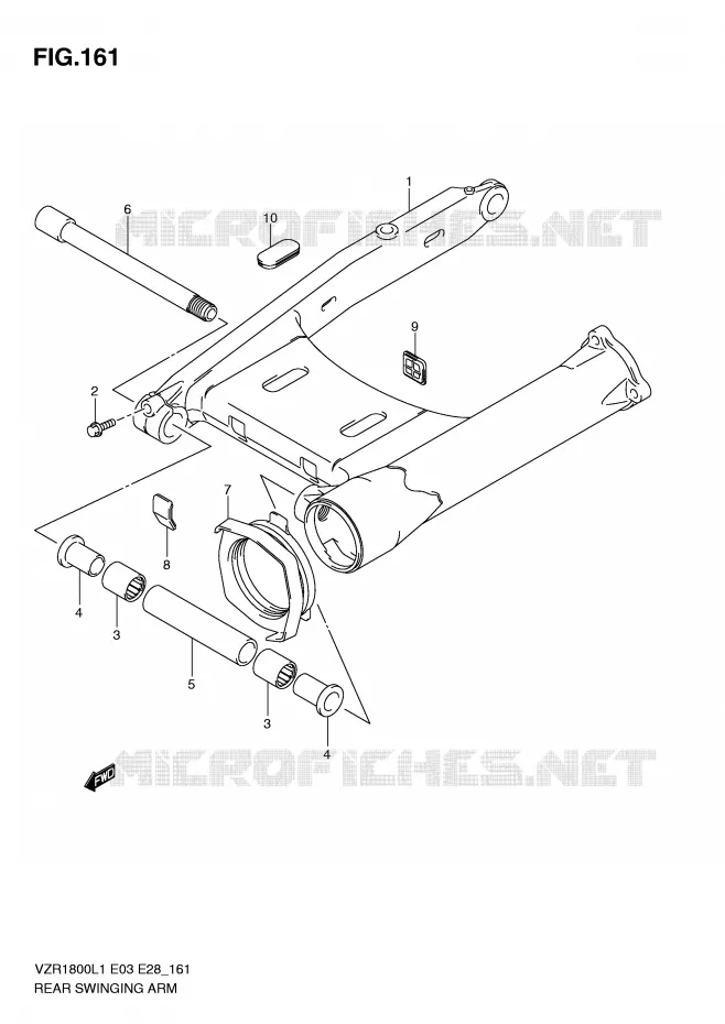 SWINGARM Suzuki MOTO 1800 INTRUDER 2011  VZR1800L1(E3)