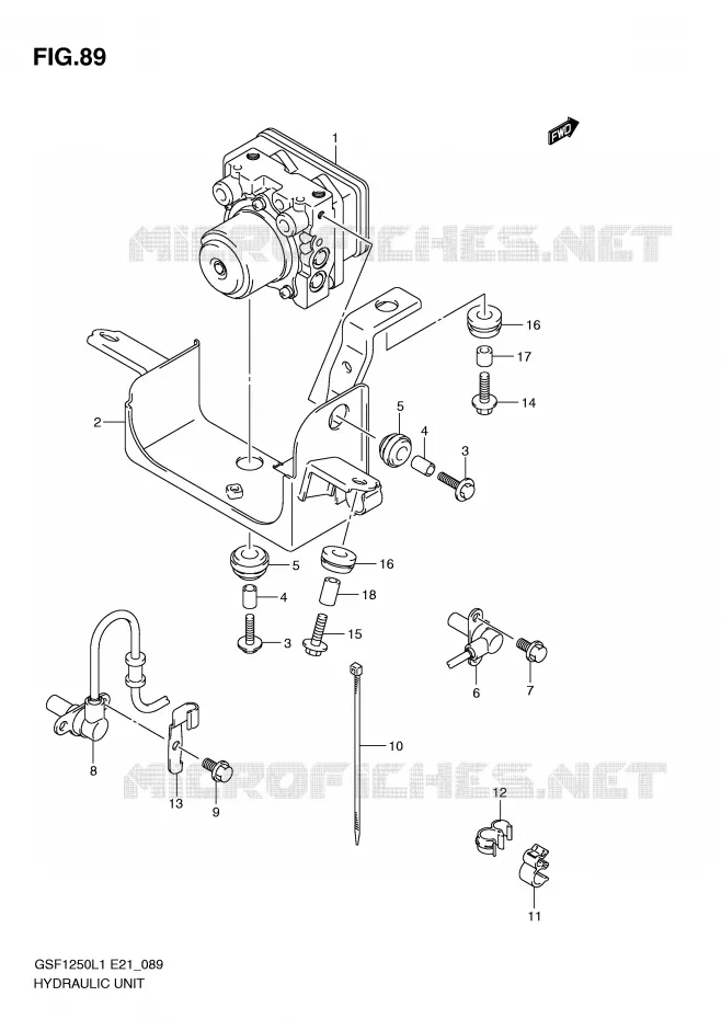 ABS (GSF1250AL1 E21) Suzuki MOTO 1250 BANDIT 2011  GSF1250AL1(E21)