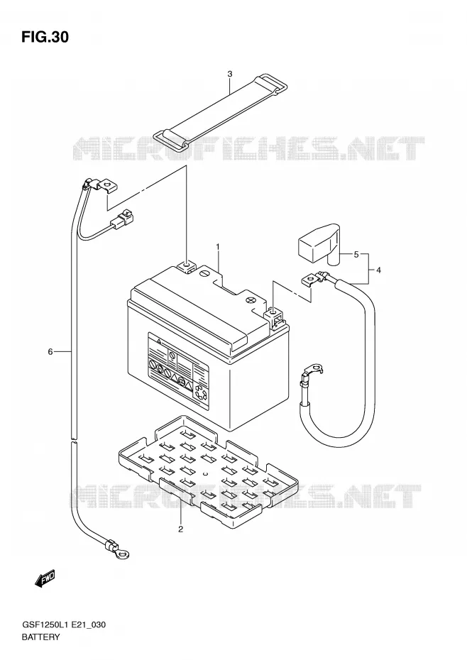 ACCU (GSF1250L1 E24) Suzuki MOTO 1250 BANDIT 2011  GSF1250AL1(E21)