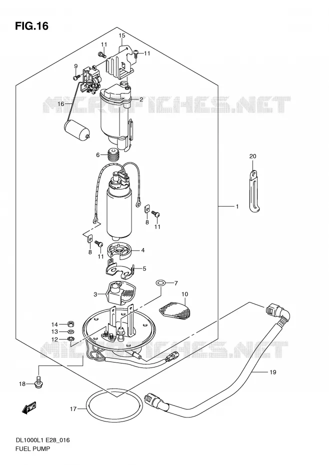 BENZINE POMP Suzuki MOTO 1000 V-STROM 2011  DL1000L1(E28)