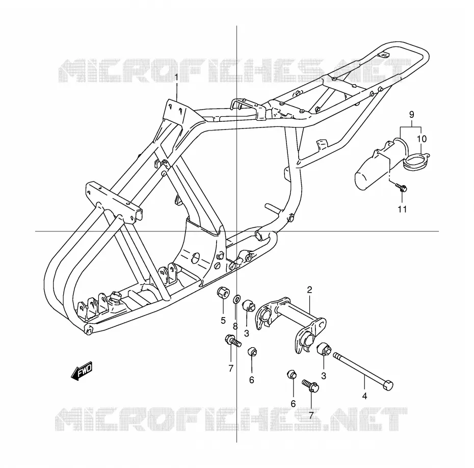 FRAME Suzuki QUAD 80 QUADSPORT 2000  LT80Y(P1)