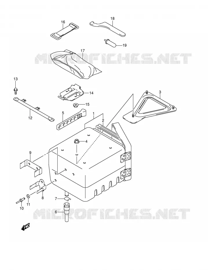GEREEDSCHAPSKIST (MODELE K1/K2) Suzuki QUAD 500 VINSON 2002  LT-F500FK2(E24)