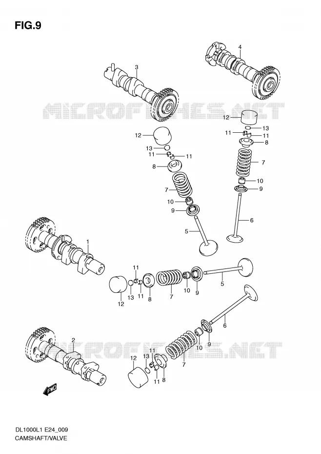 NOKKENAS - VALVES Suzuki MOTO 1000 V-STROM 2011  DL1000L1(E24)