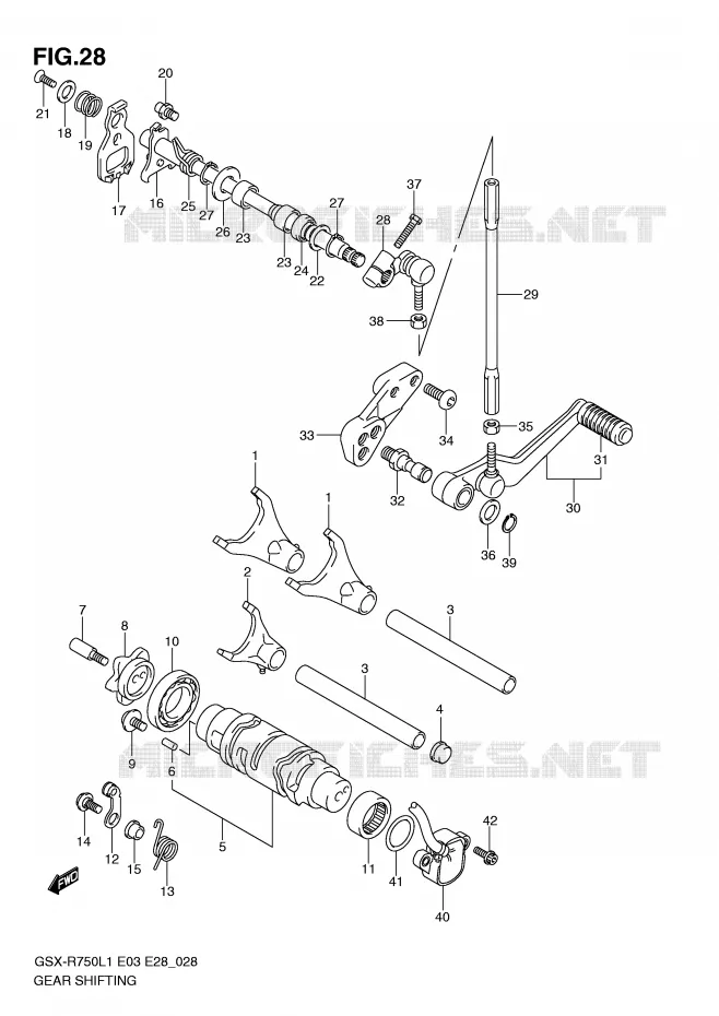 SCHAKELEN ASSY Suzuki MOTO 750 GSX-R 2011  GSX-R750L1(E3)