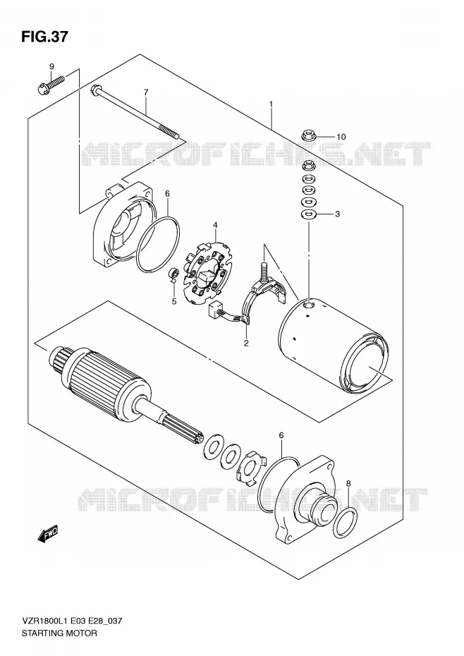 STARTMOTOR Suzuki MOTO 1800 INTRUDER 2011  VZR1800L1(E3)