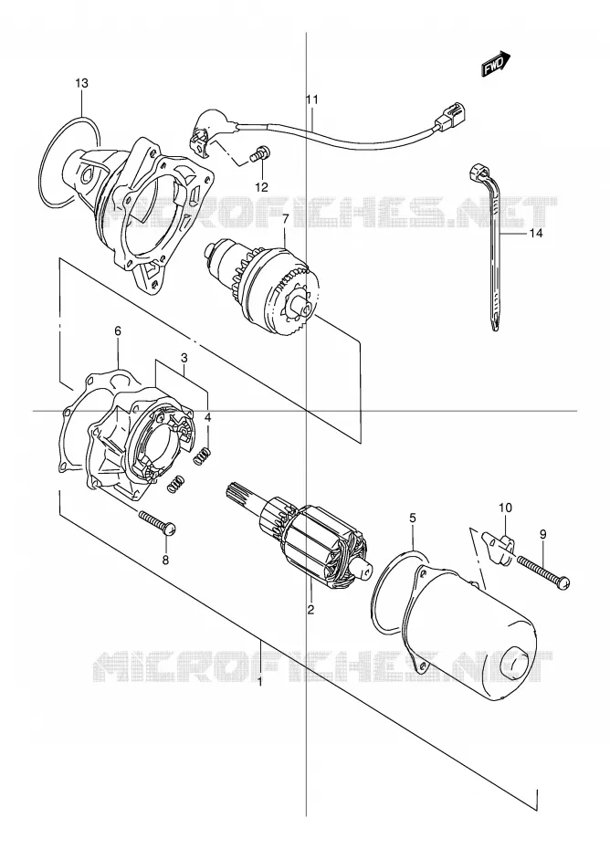 STARTMOTOR Suzuki QUAD 80 QUADSPORT 1996  LT80T(P1)
