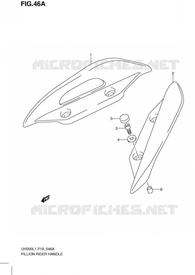 BACKREST (MODEL EXECUTIVE P19) Suzuki SCOOTER 200 BURGMAN 2011  UH200L1(P19)