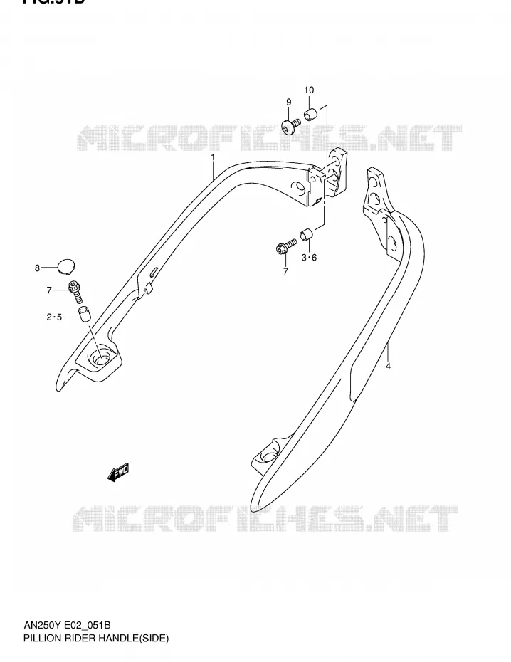 BACKREST (SIDE)(MODELE K2) Suzuki SCOOTER 250 BURGMAN 2000  AN250RY(E2)