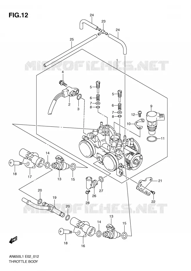 BRANDSTOFINJECTIE ASSY Suzuki SCOOTER 650 BURGMAN 2011  AN650L1(E2)