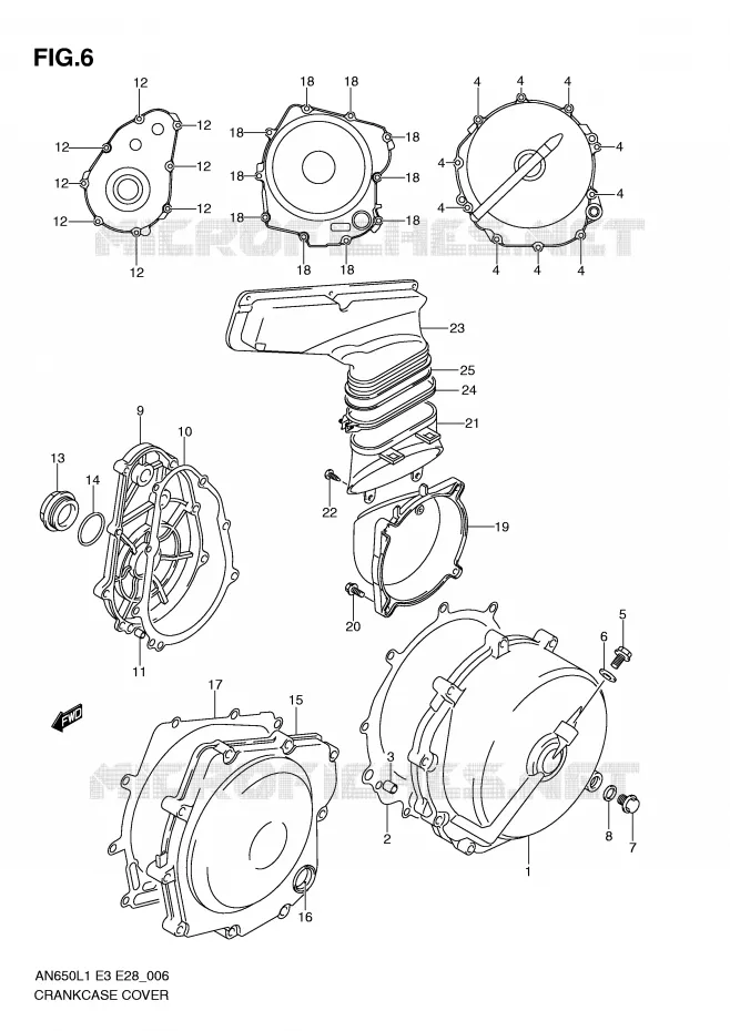 CASING Suzuki SCOOTER 650 BURGMAN 2011  AN650AL1(E3/E28)