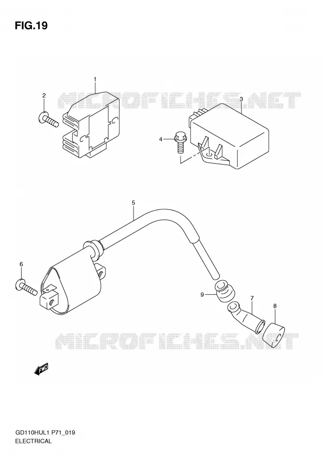 ELEKTRISCH Suzuki MOTO 110 GD 2011  GD110HUL1(P71)