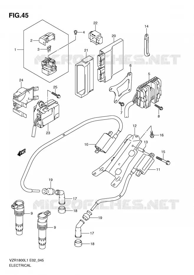 ELEKTRISCH (VZR1800UFL1 E19) Suzuki MOTO 1800 INTRUDER 2011  VZR1800ZL1(E2)