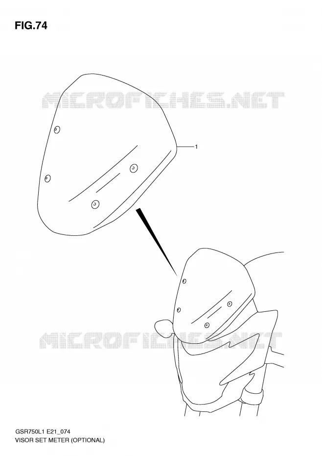 METER VISOR (OPTIONAL) Suzuki MOTO 750 GSR 2011  GSR750L1(E21)