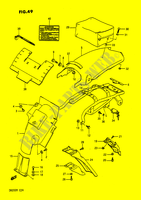 ACHTERSPATBORD (E6,E21,E24) voor Suzuki DR 200 1986
