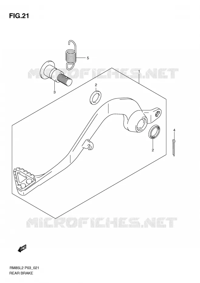 ACHTERREM Suzuki MOTO 85 RM 2012  RM85L2(P03)