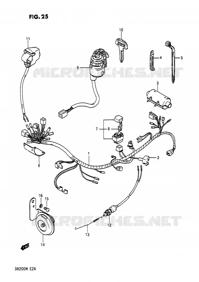 BEDRADING Suzuki MOTO 200 DR 1986  DR200G(E24)