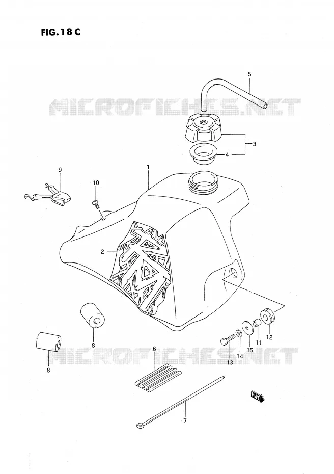 BENZINETANK (MODELE R/S) Suzuki MOTO 80 RM 1994  RM80R(E24)